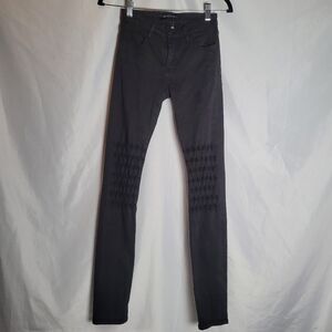 Brokenbow Skinny Emma Black Moto Emo Jeans Women's Size 25 Inseam 31.5